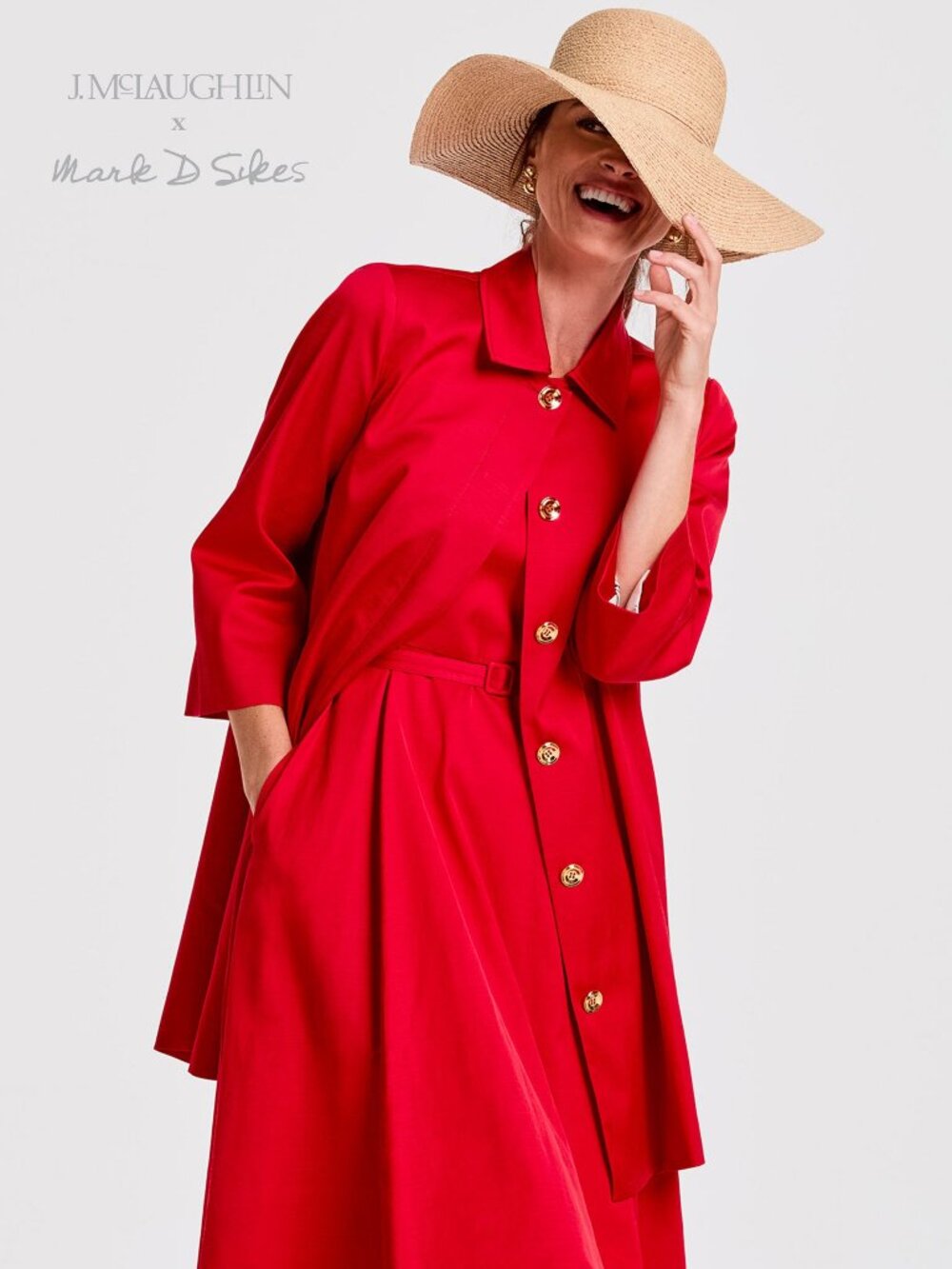 J McLaughlin Emma Coat - Red NEW